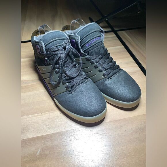 Supra skytop black and‎ purple size 9 - Picture 1 of 5